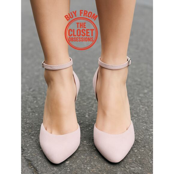 ZARA Almond-Shaped Toe Leather Heels NWT Pink Size 10 - Picture 3 of 15